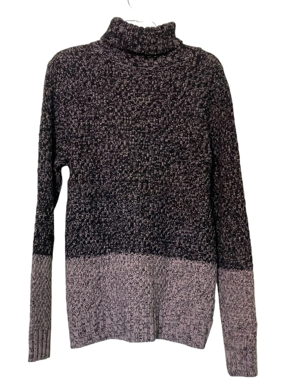 Sugar Lips wool blend two tone turtleneck grey sweater. Size large GUC - Picture 2 of 7